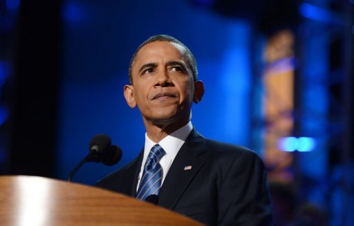 Barack Obama na Convenção Democrata. 