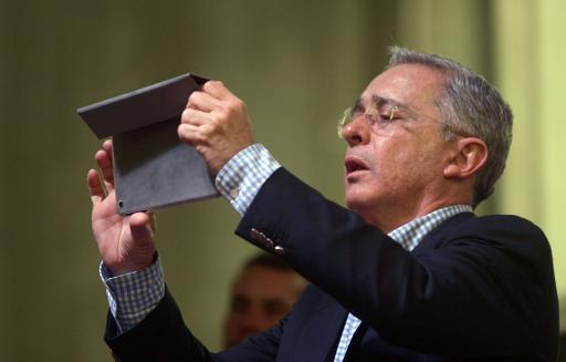 O ex-presidente colombiano Álvaro Uribe. Foto: Raul Arboleda/AFP Photo