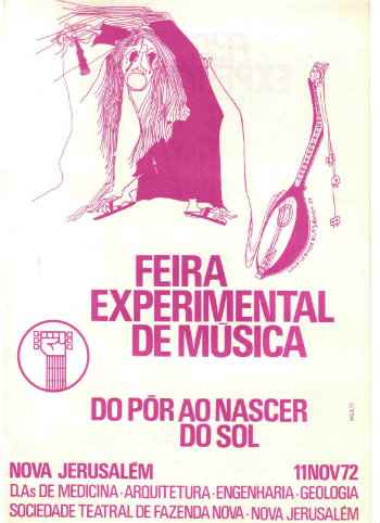 Cartaz da Feira Experimental de Música de Nova Jerusalém. Arte: Lula Wanderley/Reprodução

