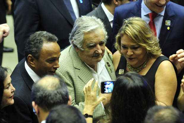 O presidente do Uruguai, José Mujica, é um dos líderes mundiais que participa da solenidade de posse no Congresso. Foto: Laycer Tomaz/Câmara dos Deputados/