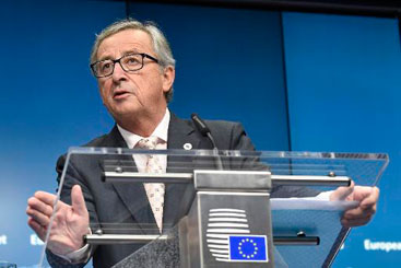 Jean-Claude Juncker, presidente da Comiss&atilde;o Europeia, em Bruxelas. Foto: John Thys/AFP Photo/Arquivo/