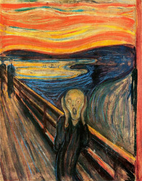 Pintura de Edvard Munch "O grito". Crédito: Wikipédia/Reprodução