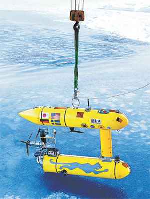 Batizado de SeaBED, trata-se de um rob&ocirc; aut&ocirc;nomo, programado para medir e analisar placas de gelo oce&acirc;nico de perto. Foto: Divulga&ccedil;&atilde;o/