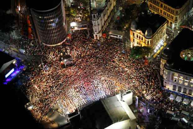Abertura do Carnaval do Recife de 2015. Na foto, vista aerea do Marco Zero/Ricardo Fernandes/DP/D.A Press