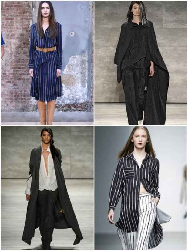 As listras estão entre as principais apostas. Foto: mbfashionweek.com/new-york/Reprodução() As listras estão entre as principais apostas. Foto: mbfashionweek.com/new-york/Reprodução/
