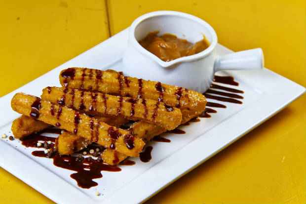 Churros Del Chavo está entre as opções de sobremesa da casa. Foto: Escalantes/Divulgação() Churros Del Chavo está entre as opções de sobremesa da casa. Foto: Escalantes/Divulgação/