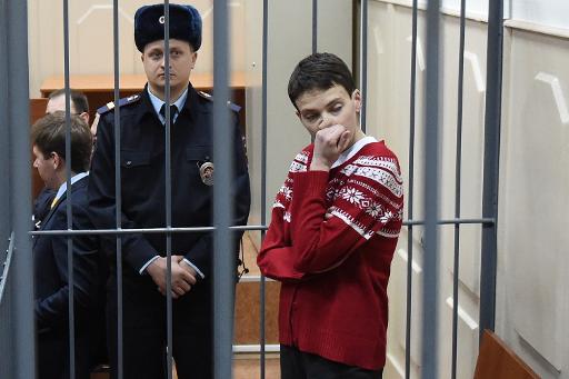 Piloto ucraniana Nadia Savchenko presa em cela, em Moscou. Foto: AFP DMITRY SEREBRYAKOV() Piloto ucraniana Nadia Savchenko presa em cela, em Moscou. Foto: AFP DMITRY SEREBRYAKOV/