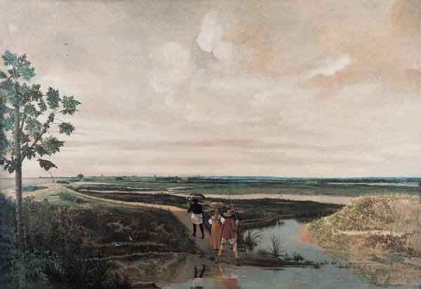 No período holandês, Frans Post retratou o local onde hoje é o Centro do Recife em quadro pertencente ao IRB