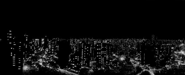 Desenho de Kilian Glasner mostra luzes dos prédios da Zona Norte do Recife