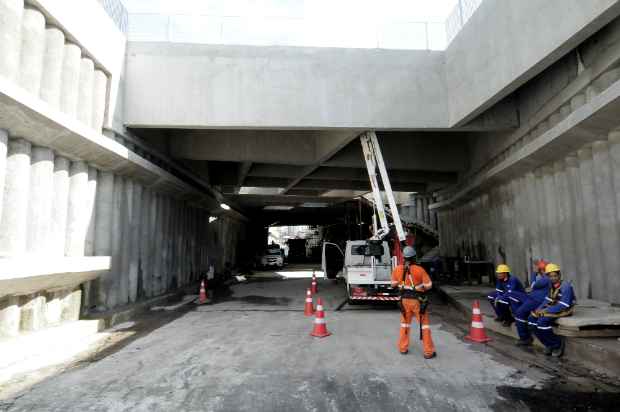 Obras no Túnel da Abolição, no bairro da Madalena. Foto: João Velozo/Esp. DP/ D.A Press() Obras no Túnel da Abolição, no bairro da Madalena. Foto: João Velozo/Esp. DP/ D.A Press/