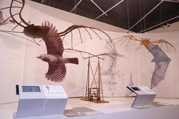 Um dos destaques da mostra Leonardo Da Vinci: a Natureza da Invenção são as máquinas de vooTamna Waqued/divulgação() Um dos destaques da mostra Leonardo Da Vinci: a Natureza da Invenção são as máquinas de vooTamna Waqued/divulgação/