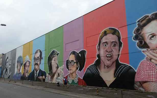 Paulo Terra, Pedro Terra, Cristiano Batista, Edy e Cristiano Ramos estamparam ídolos em muro de uma fábrica na Zona Sul de São Paulo; quem passa por ali se admira com o trabalho. Foto: Facebook/Paulo Terra/Reprodução() Paulo Terra, Pedro Terra, Cristiano Batista, Edy e Cristiano Ramos estamparam ídolos em muro de uma fábrica na Zona Sul de São Paulo; quem passa por ali se admira com o trabalho. Foto: Facebook/Paulo Terra/Reprodução/