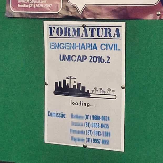 Cartaz foi afixado na Unicap, que afirmou que estudantes n&atilde;o tiveram autoriza&ccedil;&atilde;o para colocar o cartaz no mural. Foto: Facebook/Reprodu&ccedil;&atilde;o/