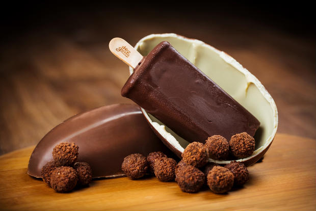 A Paleteria Mexicana Degusta serve o Kinder Bueno. Foto: Carlos Cajueiro/Divulgação() A Paleteria Mexicana Degusta serve o Kinder Bueno. Foto: Carlos Cajueiro/Divulgação/