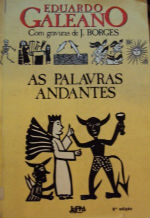 Capa do livro "As palavras andantes", com ilustração de J. Borges. Crédito: Skoob/Reprodução
