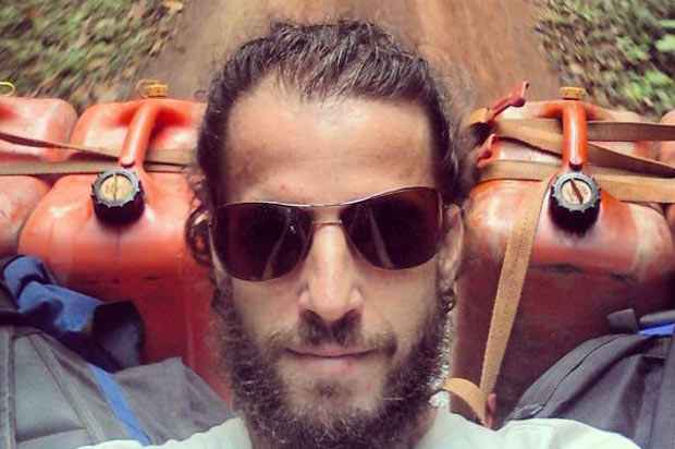 Rogério Chimionato pegou mais de 150 caronas no Brasil."Nunca tive medo, se parou pra mim, entro no carro e vou". Foto: Reprodução/ Internet