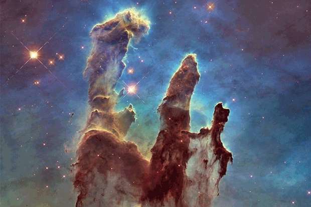 "Os Pilares da Criação": uma das imagens mais famosas capturadas pelo Hubble. FOTO: EUROPEAN SOUTHERN OBSERVATORY/AFP NASA/ESA/HUBBLE/