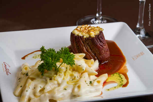 Castelus, um dos cinco que está participando pela primeira fez do festival, oferece Penne com filé. Foto: Luciana Ourique/ Divulgação/