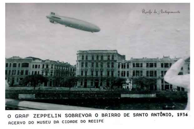 Graf Zeppelin em 1930. (Foto: Reprodução/Recife de Antigamente)/