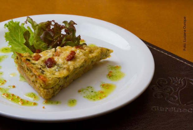 Quiche Dona Jardineira: entrada levinha no almoço. Foto: Luciana Ourique/ Divulgação