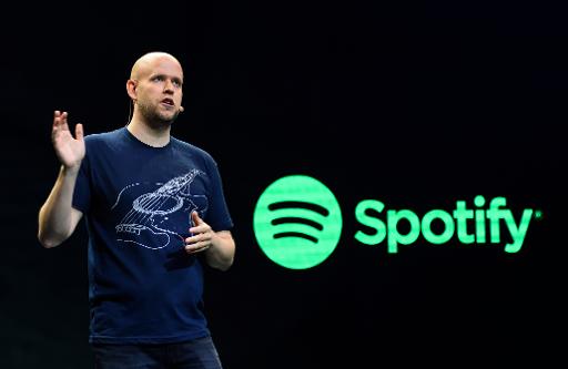 O CEO do Spotify, Daniel Ek, participa de uma entrevista coletiva em Nova York. Foto: AFP DON EMMERT