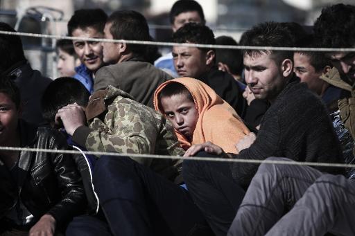 (Abril) Imigrantes chegam à ilha grega de Lesbos. Foto:AFP Angelos Tzortzinis