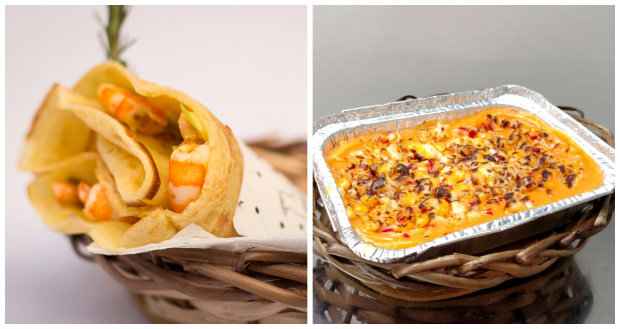 Crepe de camarão com alho poró e gorgonzola e o Escondindinho de camarão com purê de abóbora estão entre os mimos. Fotos: Raíssa Jordão/divulgação/ Crepe de camarão com alho poró e gorgonzola e o Escondindinho de camarão com purê de abóbora estão entre os mimos. Fotos: Raíssa Jordão/divulgação/