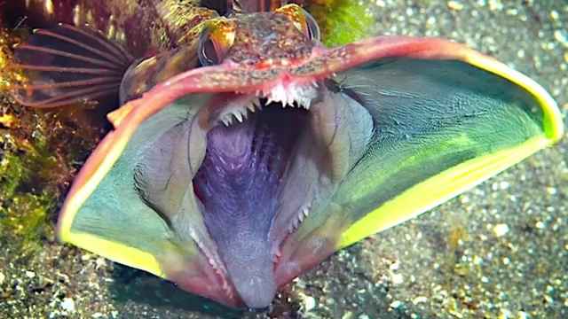 Neoclinus blanchardi, ou "Sarcastic fringehead", considerado por muitos como o peixe mais estranho do mundo. (Foto: Reprodução/cryptidresearch.com)/ Neoclinus blanchardi, ou "Sarcastic fringehead", considerado por muitos como o peixe mais estranho do mundo. (Foto: Reprodução/cryptidresearch.com)/