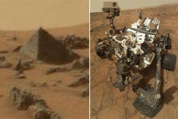 As lentes do robô captaram uma rocha em formato de pirâmide. Foto: Nasa/Reprodução/ As lentes do robô captaram uma rocha em formato de pirâmide. Foto: Nasa/Reprodução/