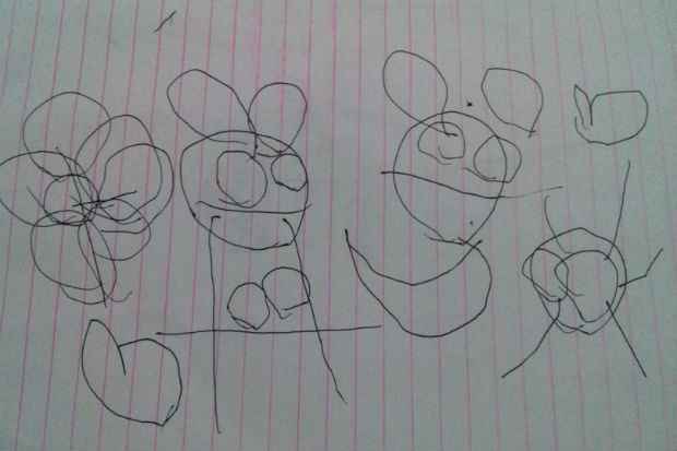 Desenho de David Souza, 3 anos, vencedor do concurso Meu Desenho Disney/ Desenho de David Souza, 3 anos, vencedor do concurso Meu Desenho Disney/