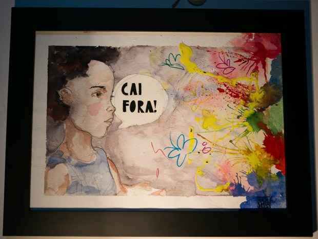 Primeira exposição como artista plástico foi no mês passado. Foto: Lais Telles/Divulgação