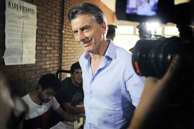 Mauricio Macri após votar em seu candidato. Foto: Guillermo Viana/NA/AFP/Arquivos/