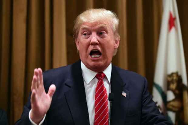 O multimilionário americano e candidato à presidência dos EUA Donald Trump, em Beverly Hills, no dia 10 de julho de 2015. Foto: Frederic J. Brown/AFP/