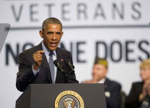 O presidente americano, Barack Obama, durante a 116° Convenção Nacional de Veteranos de Guerras Internacionais (VFW), em Pittsburgh, no dia 21 de julho de 2015. Foto:Jeff Swensen / GETTY IMAGES NORTH AMERICA/AFP/ O presidente americano, Barack Obama, durante a 116° Convenção Nacional de Veteranos de Guerras Internacionais (VFW), em Pittsburgh, no dia 21 de julho de 2015. Foto:Jeff Swensen / GETTY IMAGES NORTH AMERICA/AFP/