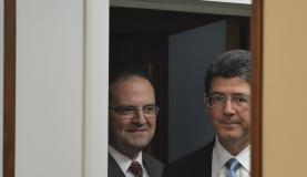 Os ministros do Planejamento, Nelson Barbosa, e da Fazenda, Joaquim Levy, anunciaram hoje redução da meta de superávit. Foto: Marcello Casal Jr/Agência Brasil/ Os ministros do Planejamento, Nelson Barbosa, e da Fazenda, Joaquim Levy, anunciaram hoje redução da meta de superávit. Foto: Marcello Casal Jr/Agência Brasil/