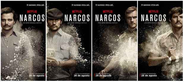 Série "Narcos" estreia no dia 28 de agosto. Montagem: Netflix/Divulgação/ Série "Narcos" estreia no dia 28 de agosto. Montagem: Netflix/Divulgação/