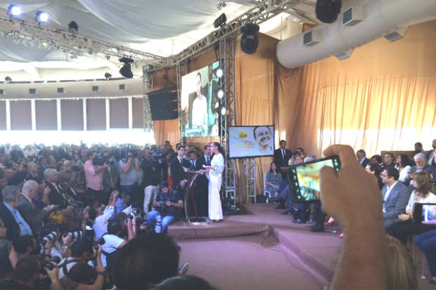 Marina Silva elogiou a coragem da fam&iacute;lia Campos nas homenagens ao ex-governador Eduardo Campos. Foto: T&eacute;rcio Amaral/DP/DA Press/