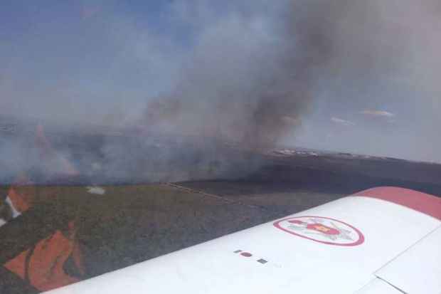 Incêndio em área da Marinha. Foto: CBMDF/Divulgação/ Incêndio em área da Marinha. Foto: CBMDF/Divulgação/