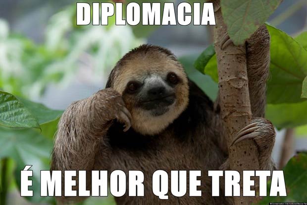 A preguiça é o mascote oficial da página. Foto: Facebook/Reprodução/ A preguiça é o mascote oficial da página. Foto: Facebook/Reprodução/
