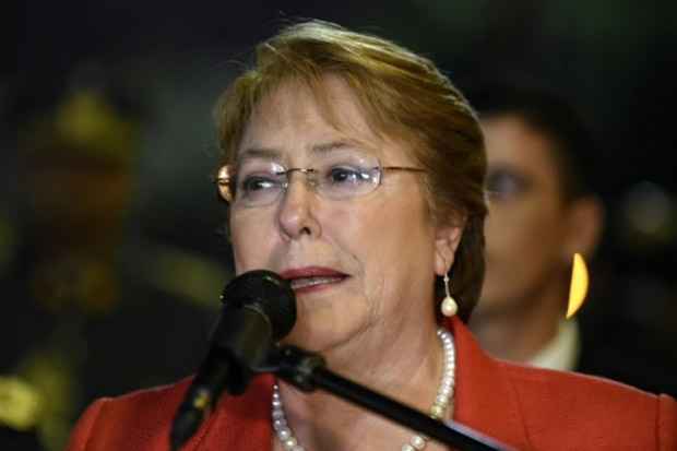 A presidente chilena, Michele Bachelet, em Luque, Paraguai, no dia 20 de agosto de 2015. Foto: Norberto Duarte/AFP/Arquivos/