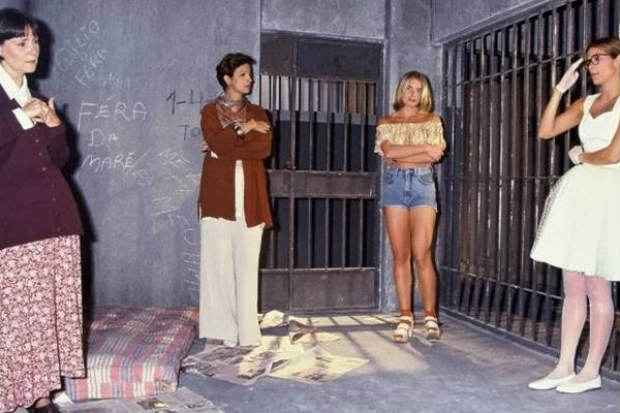 Betty Lago e as colegas de elenco em 