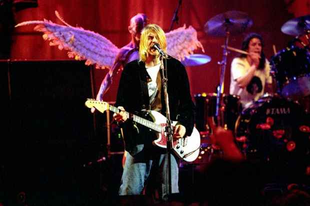 Kurt Cobain durante gravação do especial Live and Loud, da MTV. Foto: MTV/Divulgação/ Kurt Cobain durante gravação do especial Live and Loud, da MTV. Foto: MTV/Divulgação/