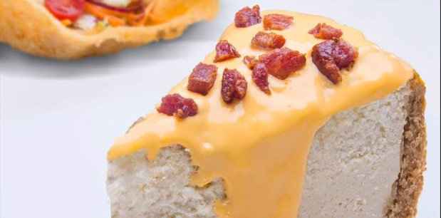 Entre os sasbores salgados está o cheesecake de cheddar. Foto: RioMar Recife/Divulgação./ Entre os sasbores salgados está o cheesecake de cheddar. Foto: RioMar Recife/Divulgação./
