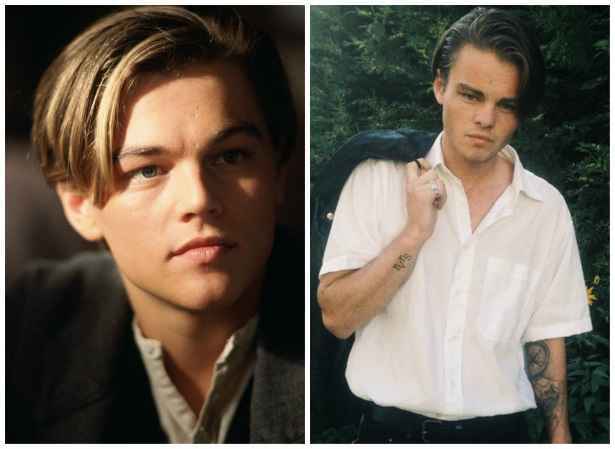 DiCaprio no filme Titanic e Konrad em um dos seus ensaios como modelo - Foto: Century Fox e Facebook/Reprodução