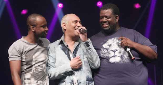 Os cantores Thiaguinho, P&eacute;ricles e Chrigor v&atilde;o manter o projeto A gente faz a festa, relembrando o repert&oacute;rio do grupo. Foto: Facebook/Reprodu&ccedil;&atilde;o/