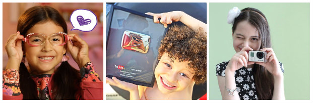 Bel (esq.), Isaac do vine e Julia Silva são algumas das crianças que fazem verdadeiro sucesso no YouTube. Fotos: YouTube/Reproducao da Internet/ Bel (esq.), Isaac do vine e Julia Silva são algumas das crianças que fazem verdadeiro sucesso no YouTube. Fotos: YouTube/Reproducao da Internet/