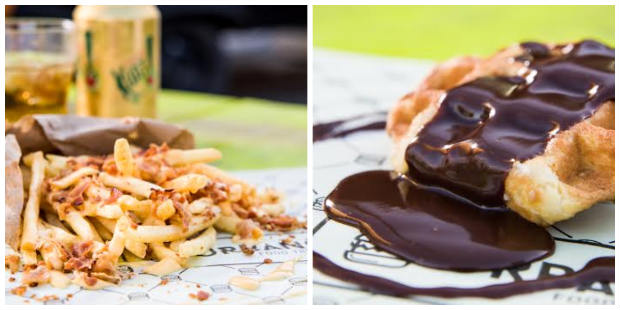 Ente as novidades estão a batata frita com pedaços de bacon e o waffle belga como opção de sobremesa