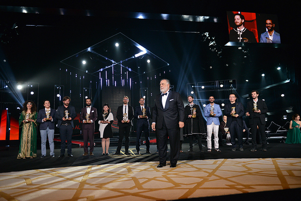 Coppola no palco da premiação junto com os vencedores. Fotos: Marrakech Film Festival/ Divulgação/ Coppola no palco da premiação junto com os vencedores. Fotos: Marrakech Film Festival/ Divulgação/