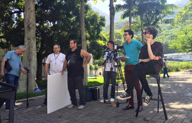 Ayrton publicou uma foto nos bastidores do "Vídeo Show". Foto: Gshow/Reprodução