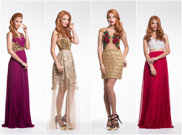 Sindel Medeiros aposta em tons de rosa, vermelho e dourado. Fotos: Divulgação